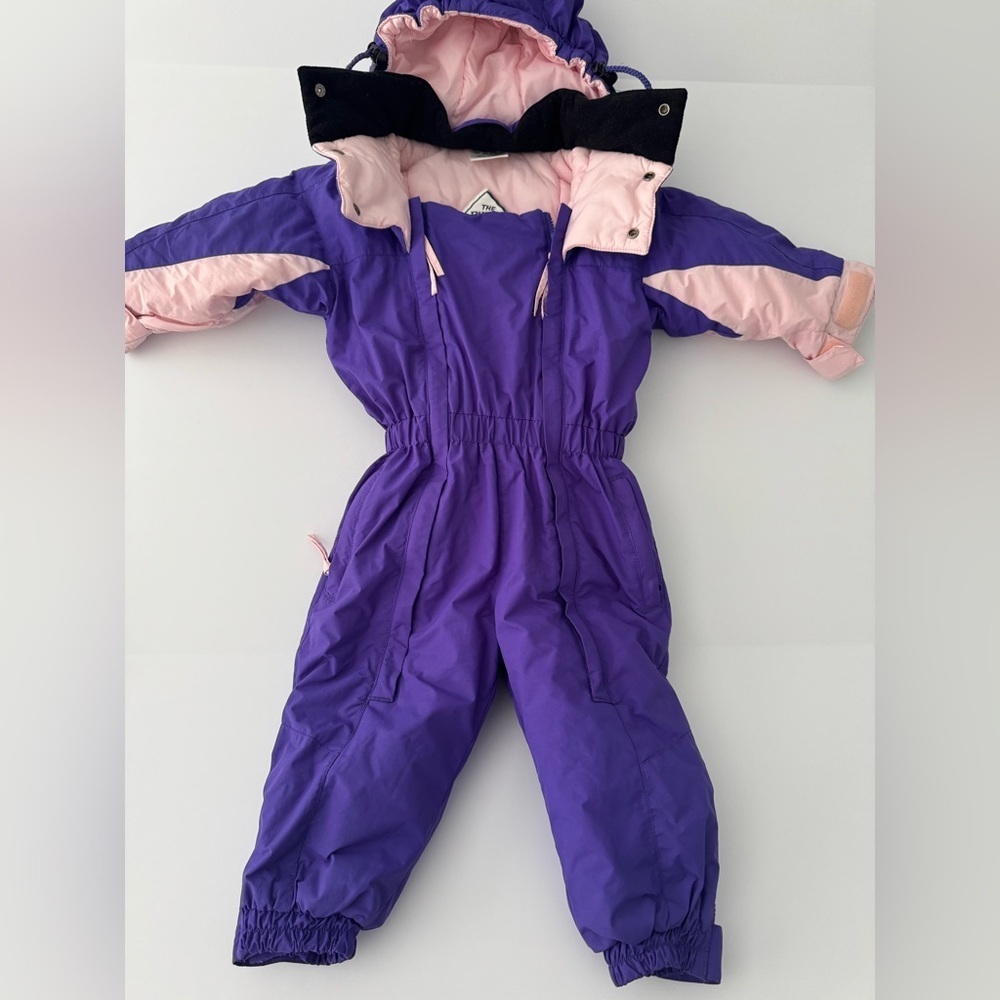 Vintage The Rugged Bear Pink/Purple One Piece Snow Suit Size 2T